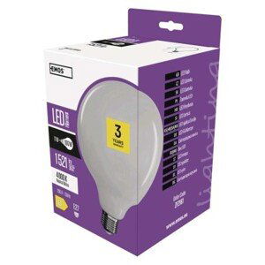 EMOS LED žárovka Filament G125 11W E27 neutrální bílá