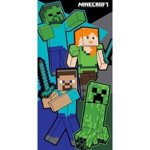 Carbotex Dětská osuška Minecraft Virtuální Boj, 70 x 140 cm