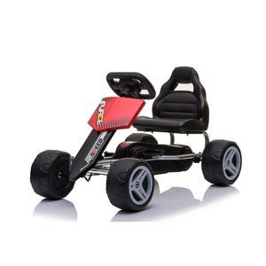 Baby Mix Dětská šlapací motokára Go-kart Speedy, červená