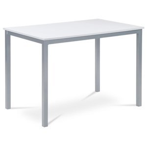Minimalistický jídelní stůl, šedo-bílá, 110 x 70 x 75 cm
