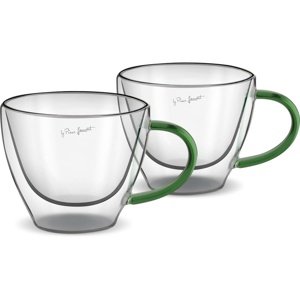 Lamart LT9115 2dílná sada sklenic na cappuccino Vaso, 190 ml, zelená