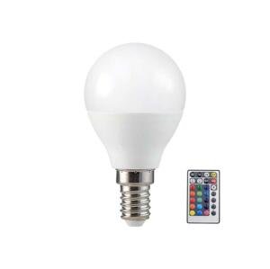 LED RGB Stmívatelná žárovka P45 E14/4,8W/230V 3000K + dálkové ovládání