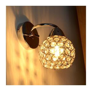 Nástěnná lampa DORIS 1xE27/15W/230V lesklý chrom/čirá