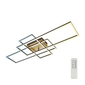 Brilo Brilo - LED Stmívatelný přisazený lustr FRAME LED/51W/230V hnědá/zlatá + DO