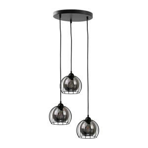 Keter Lighting Lustr na lanku SOLO BLACK 3xE27/60W/230V pr. 30 cm