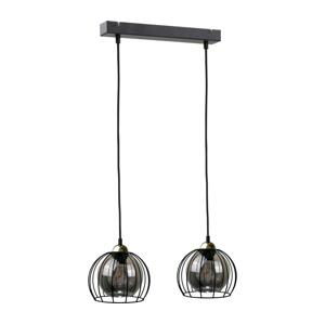 Keter Lighting Lustr na lanku SOLO BLACK 2xE27/60W/230V černá/zlatá