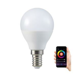 RGB LED Stmívatelná žárovka G45 E14/5,5W/230V 3000-6500K Wi-Fi Tuya