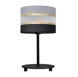 Stolní lampa HELEN 1xE27/60W/230V černá/šedá/zlatá