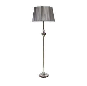 Stojací lampa GILLENIA 1xE27/60W/230V stříbrná