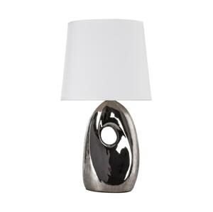 Stolní lampa HIERRO 1xE27/60W/230V bílá/lesklý chrom