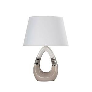 Stolní lampa ROMANO 1xE27/60W/230V bílá/béžová