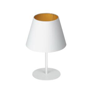 Stolní lampa ARDEN 1xE27/60W/230V pr. 20 cm bílá/zlatá