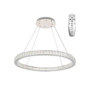 LED Stmívatelný lustr na lanku LED/100W/230V 3000-6500K stříbrná + DO