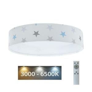 LED Stmívatelné svítidlo GALAXY KIDS LED/24W/230V hvězdičky bílá/šedá/modrá + DO
