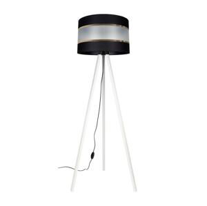 Stojací lampa CORAL 1xE27/60W/230V bílá/černá/zlatá