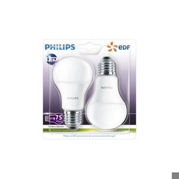 Philips SADA 2x LED Žárovka Philips A60 E27/11W/230V 2700K