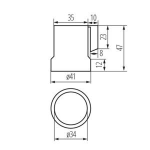 Keramická objímka Kanlux HLDR-E27-F (CP800F-E27) 02161 s montážním třmenem