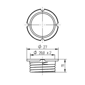 Převlečná matice pro patici G9 BJB 25.904.-802.14