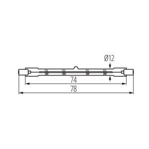 Halogenová žárovka lineární Kanlux J-120W 78mm STAR R7s 08491