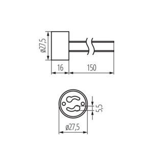 Keramická patice Kanlux HLDR-GZ10 (K512GZ) GU10 JDR K512 00402