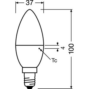 LED žárovka E14 OSRAM CL B FR 5,7W (40W) teplá bílá (2700K), svíčka