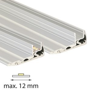 Nášlapný hliníkový profil McLED BL 59x22mm stříbrná barva s matným difuzorem 2m ML-761.085.02.2