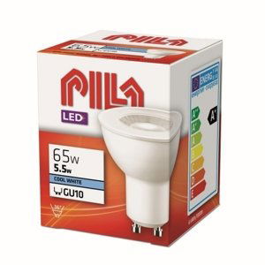 LED žárovka GU10 PILA 5,5W (65W) neutrální bílá (4000K), reflektor 36°