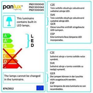 Svítidlo SATURN LED 15W IP54 stříbrná Panlux PN31300045