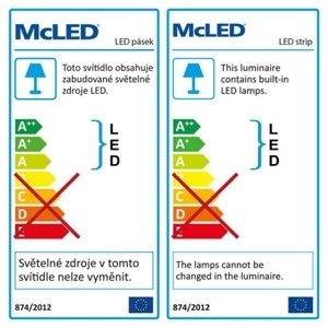 LED pásek McLED 24V studená bílá CRI90 š=10mm IP20 14,4W/m 60LED/m SMD2835 ML-126.702.60.2