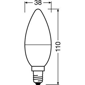 LED žárovka E14 OSRAM CL B FR 7W (60W) teplá bílá (2700K), svíčka