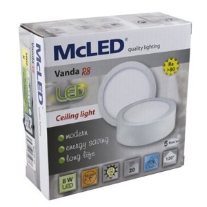 LED svítidlo McLED Vanda R8 8W 3000K teplá bílá ML-416.050.71.0