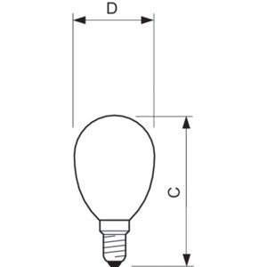 LED žárovka E14 PILA Classic Filament P45 2W (25W) teplá bílá (2700K)