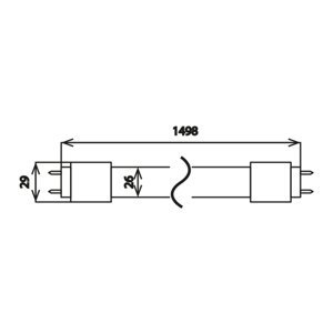 LED trubice zářivka McLED GLASS LEDTUBE 150cm 23W (58W) T8 G13 neutrální bílá ML-331.048.89.0 EM/230V