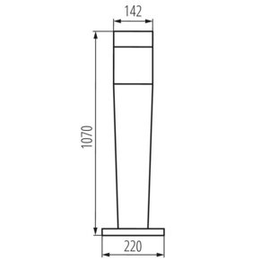 Sloupkové svítidlo Kanlux INVO OP 107-L-GR E27 IP54 grafit 29173