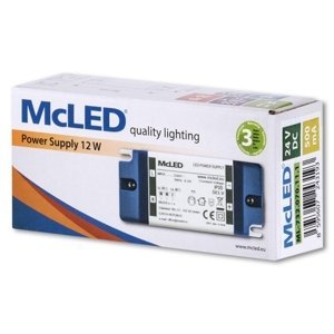 Nábytkový LED napájecí zdroj McLED 24VDC 12W 0,5A ML-732.070.11.1
