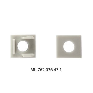 Koncovka LED profilu s otvorem pro AG AR AS stříbrná McLED ML-762.036.43.1