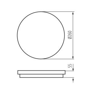 LED svítidlo Kanlux BENO 24W NW-O-GR grafit 4000K neutrální bílá 33341