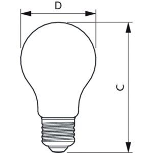 LED žárovka E27 Philips Classic Filament A60 4,3W (40W) teplá bílá (2700K)