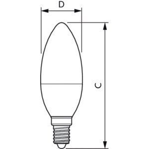 LED žárovka E14 Philips CP B35 FR 2,8W (25W) teplá bílá (2700K), svíčka