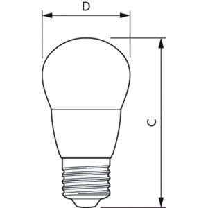 LED žárovka E27 Philips P48 7W (60W) teplá bílá (2700K)