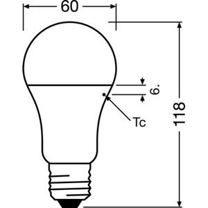 Antibakteriální LED žárovka E27 OSRAM LC CL A 10W (75W) teplá bílá (2700K)