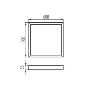 Montážní rámeček pro LED panel Kanlux BRAVO ADTR-H 6060 B 29845