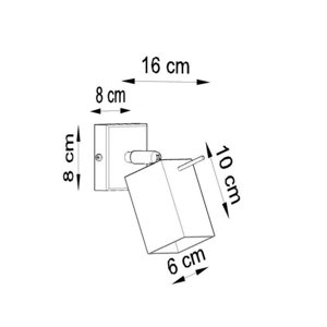 Nástěnné bodové svítidlo SOLLUX Merida GU10 1x40W bez zdroje SL.0099 černá