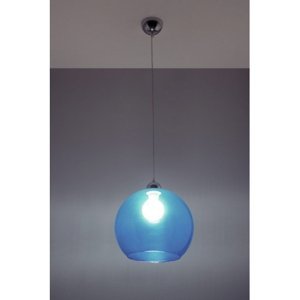 Lustr SOLLUX Ball E27 1x60W bez zdroje SL.0251 modré sklo
