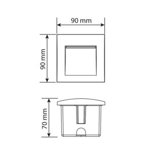 Vestavné LED svítidlo McLED Karin 3W 3000K IP65 šedá ML-517.013.81.0