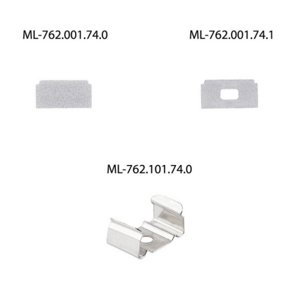 Přisazený hliníkový profil PG2 16x8mm s čirým difuzorem 1m McLED ML-761.003.74.1