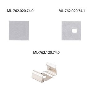 Přisazený hliníkový profil McLED PY 15x15mm včetně mléčného difuzoru 1m ML-761.020.74.1