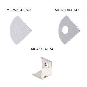 Rohový hliníkový profil McLED RS2 16x16mm s mléčným difuzorem 1m ML-761.041.74.1
