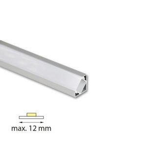 Rohový hliníkový profil McLED RT2 18x18mm včetně mléčného difuzoru 1m ML-761.054.74.1