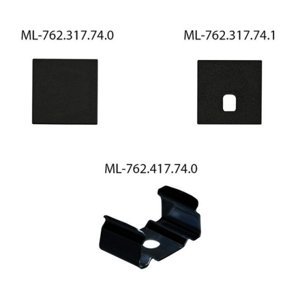 Přisazený hliníkový profil McLED PY černý 15x15mm včetně černého difuzoru 2m ML-761.317.74.2